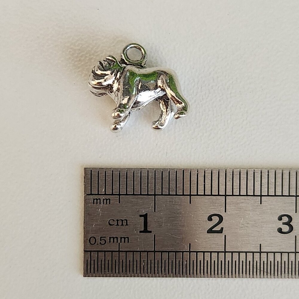 925 Sterling Silver Bulldog Charm - Picture 6 of 6